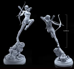 1/24 75mm 1/18 100mm kit modello in resina gioco giungla femminile guerriero figura non verniciata nessun colore RW-598