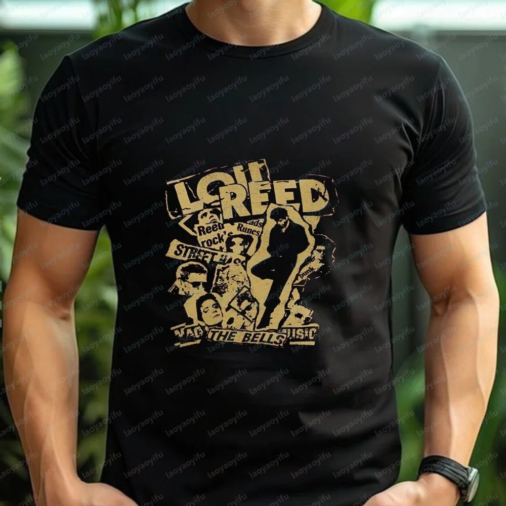 Lou Reed - Retro Reproduction Style Casual Fashion Fun Genderless Classic Short-Sleeved T-Shirt for Both Men and Women