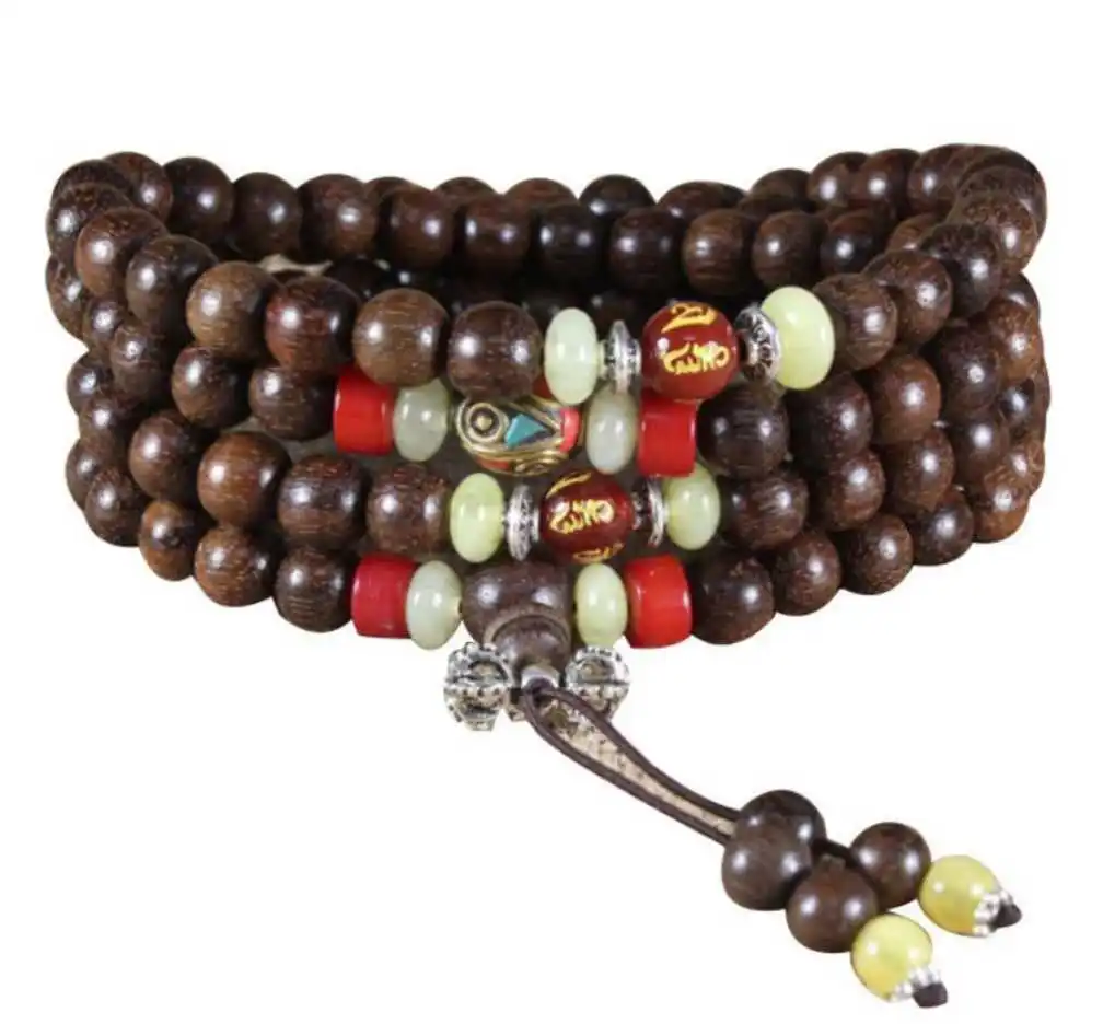 

8mm Agarwood Beads 108 Nepal Bead bracelet Mala Health Classic Women Beaded Men's Prayer