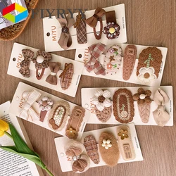 4Pcs Baby Princess Fabric Bow Hair Clip Flower Barrettes Hair Accessories Newborn Hairpins White Hairclips Girls Birthday Gifts
