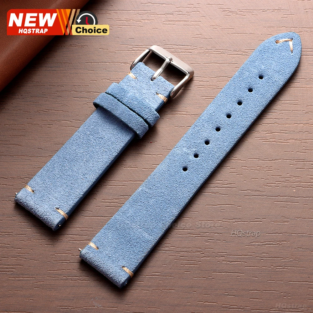 Neues 14/16/18/19mm 21mm 22mm 20mm Weiches Wildleder-Uhrenarmband für Seiko für Omega Universelles Schnellwechsel-Armband für Herren und Damen