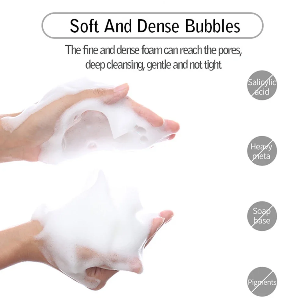 Limpador de aminoácidos de marca própria logotipo personalizado refrescante anti-acne hidratante limpador de bolhas removedor de maquiagem atacado