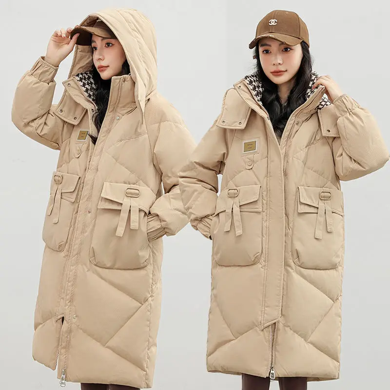 Ladies Winter Coat Women Down Cotton Hooded Jacket Woman Casual Warm Outerwear Jackets Female Girls Black Clothes PA1026