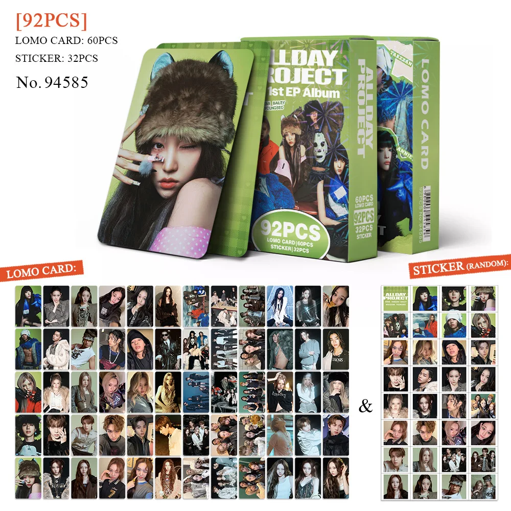 92Pcs/Set Idol ALLDAY PROJECT New Album FAMOUS Lomo Cards And