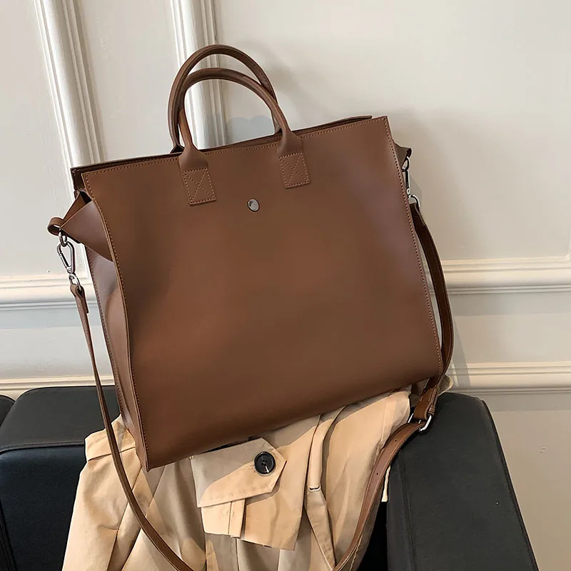 حقيبة نسائية عصرية كبيرة السعة 2023 جديدة بسيطة وأنيقة للكتف الواحد وحمل متقاطع للخريف والشتاء