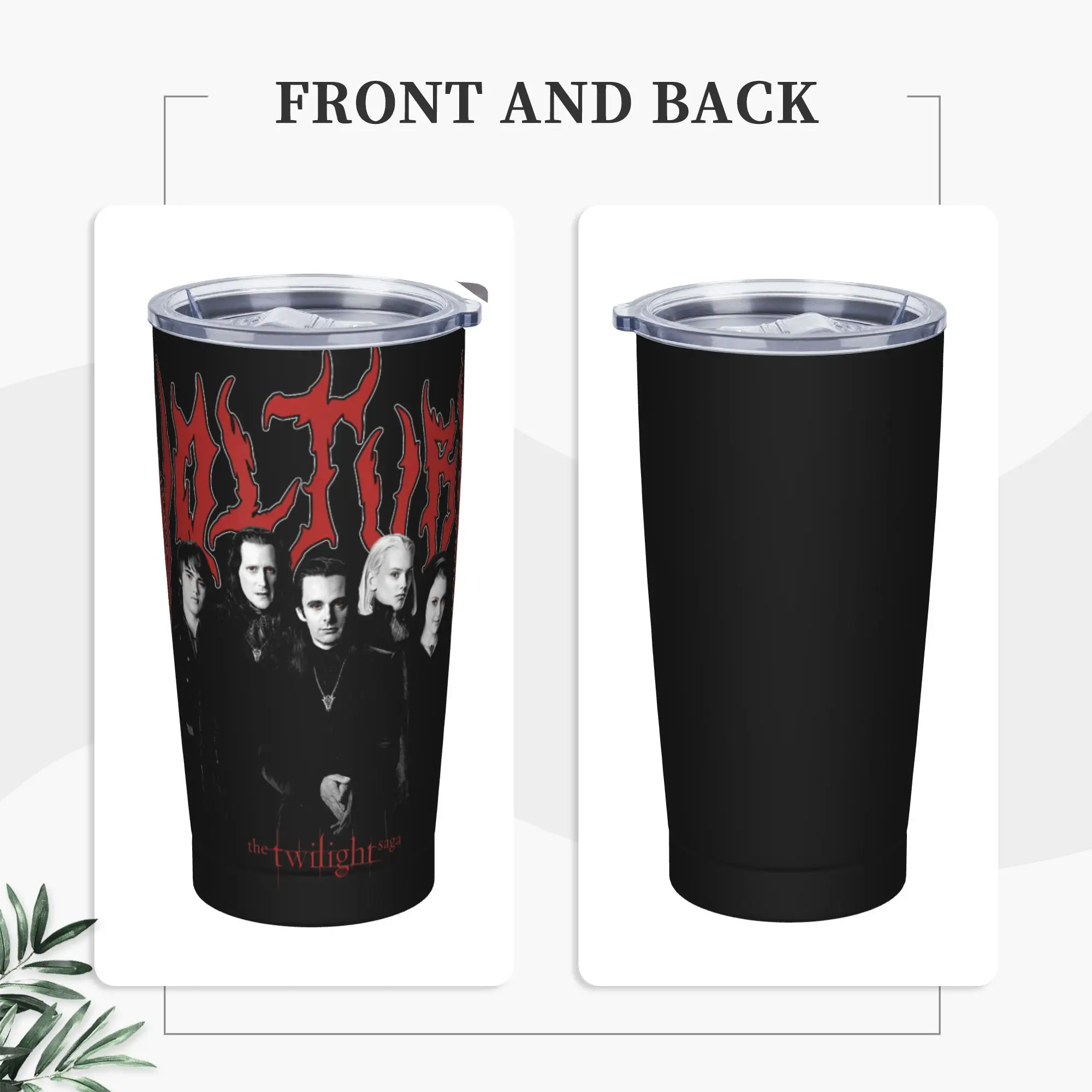 20oz Twilight Saga Heavy Metal Volturi Group Vacuum Insulated Tumbler Movie Mug Outdoor Leak Proof Double Wall Cup Water Bottle