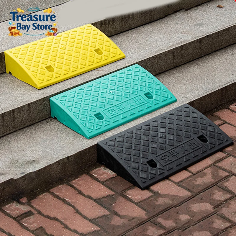 1Pc Plastic Kerb Ramp Non-Slip Threshold Ramp 30/40/50MM Height For Cars Bicycles Wheelchairs Going Uphill Smooth Transitions