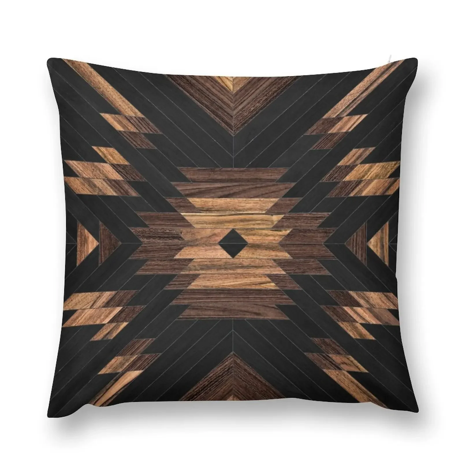 Urban Tribal Pattern No.7 - Aztec - Wood Throw Pillow Sofa Pillow Cover Luxury Cushion Cover Luxury Sofa Cushions pillow