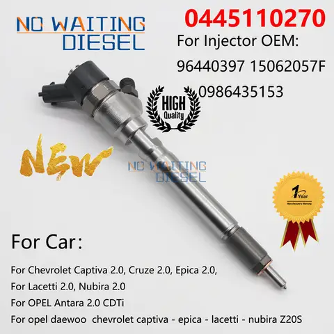 0445110270 연료 인젝터 부품 0445110270 연료 주입 번호 0986435153 보쉬의 경우 96440397 15062057 F