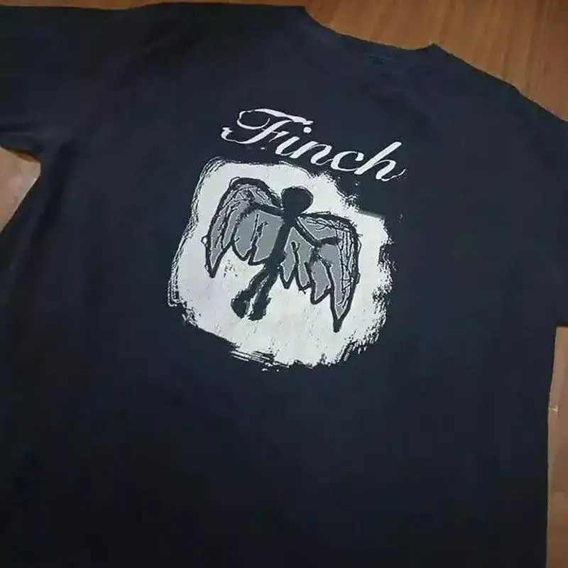 vtg Finch Band Black  T shirt Cotton Full Size S 5XL