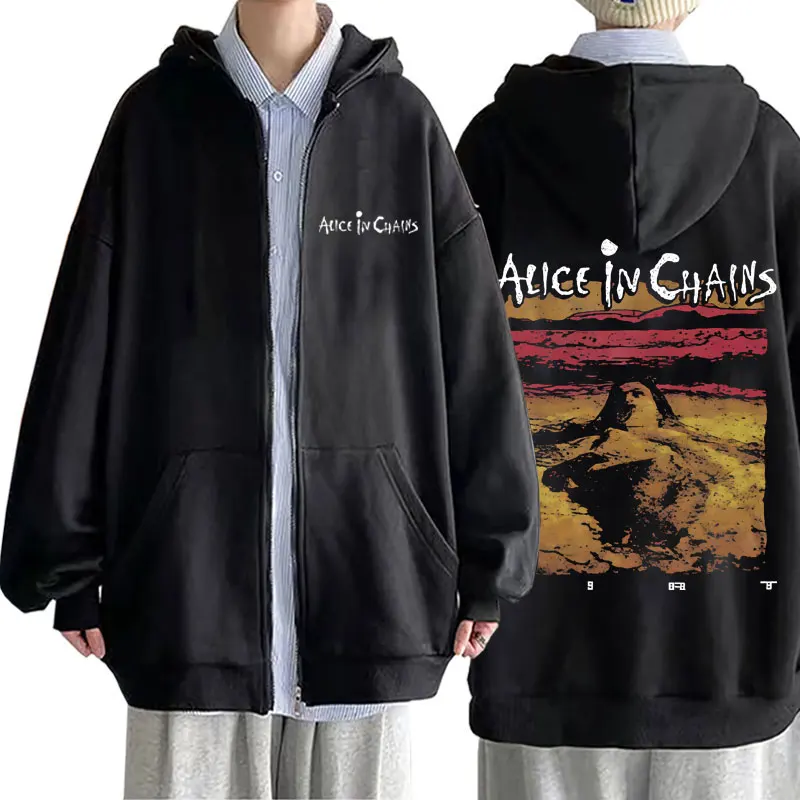 

Rock Band Alice in Chains Dirt Zipper Hoodie Men Women Clothing Gothic Punk Zip Up Jacket Male Vintage Casual Hoodies Fans Gift