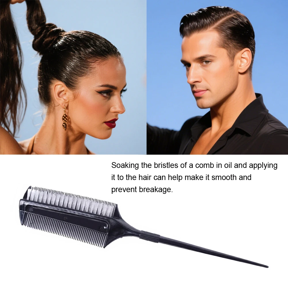 Professional Hairdressing Double Side Dye Comb with Nylon Hair Drying Brush Tinting Combs Hair Color Brush Hair Styling Tools