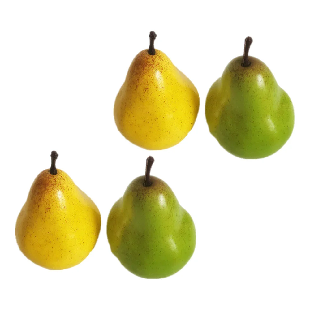 Artificial Pear Models Fruit Ornament Decor Simulation Pears Photography Props Teaching Aids Simulated Adornment