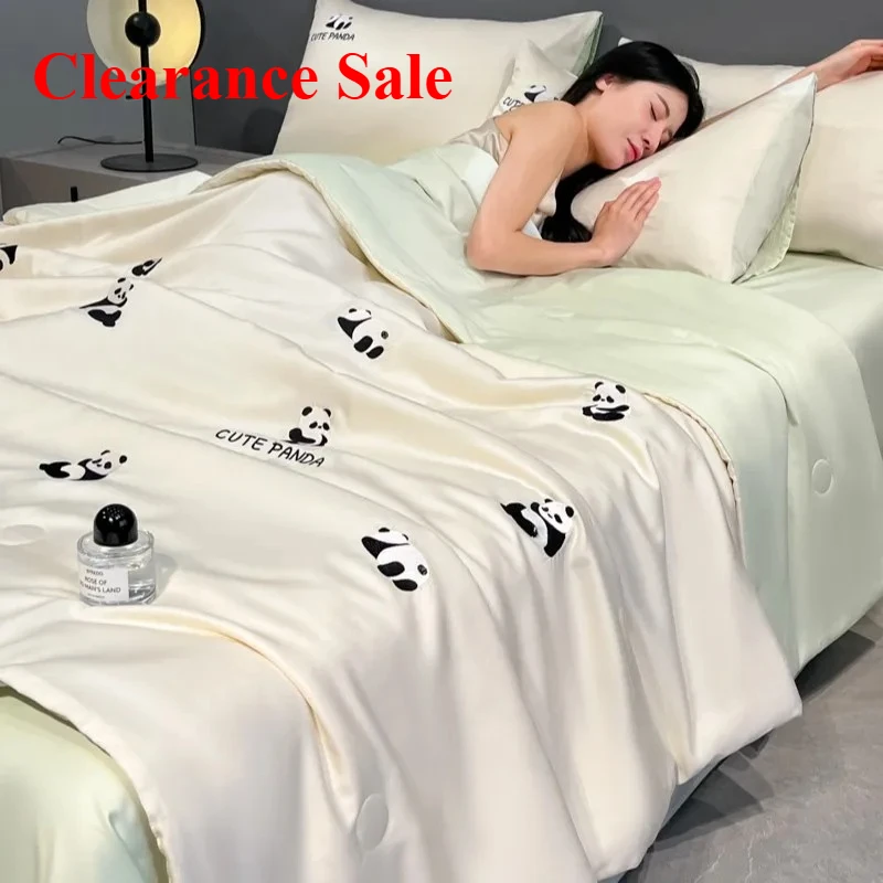 

2025 new washed ice silk summer quilt 4 piece air conditioner quilt four-piece summer cool ice silk summer quilt