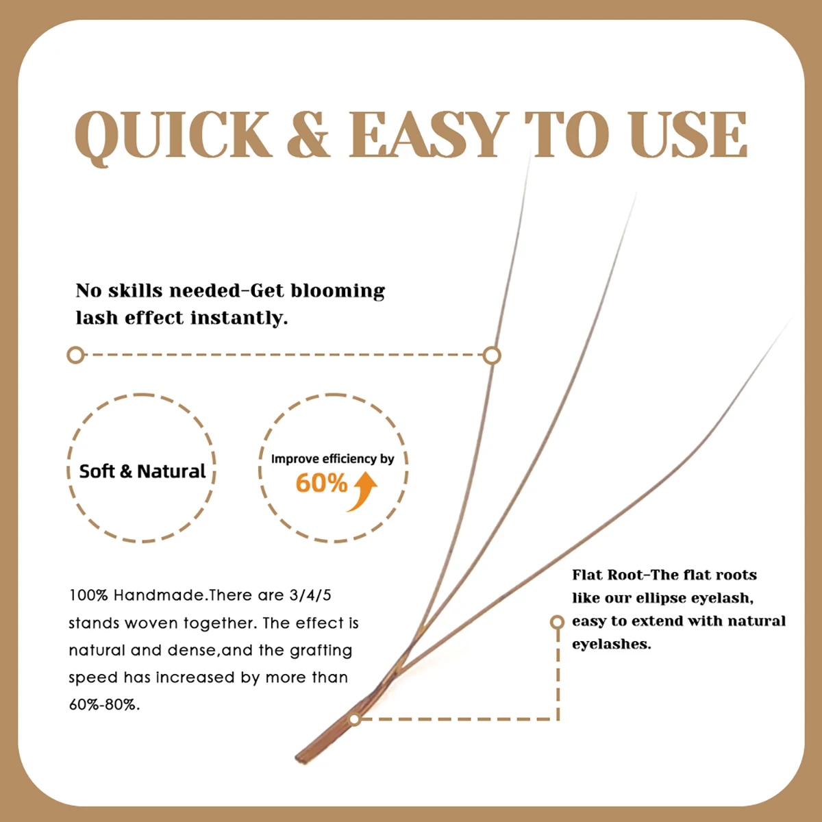 MASSCAKU مزيج طول 4D W على شكل رمش بني تمديد D حليقة سهلة المروحة تزهر Pestanas Postizas مثالية لـ Maquillaje Mujer #4