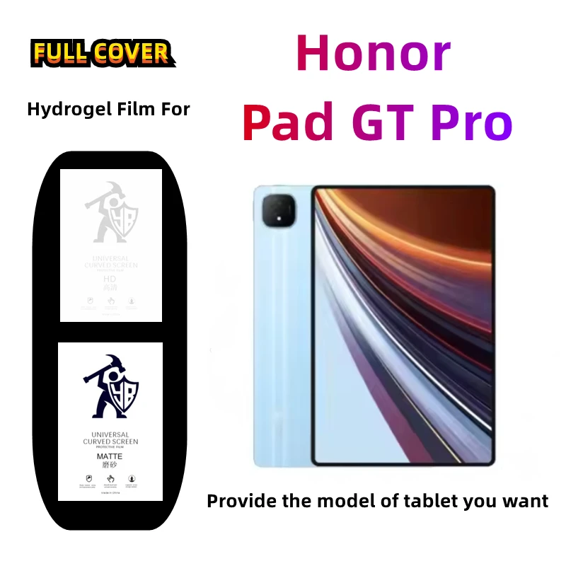 

2pcs Matte Hydrogel Film For Honor Pad GT Pro HD Screen Protector For Honor Pad GT Pro Frosted/Clear Full Cover Protective Film