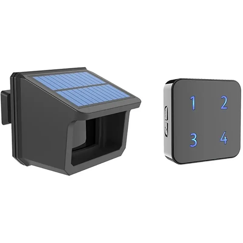 Weather-Resistant Motion Detector Solar Wireless Sensor Outdoor Security System-Y41A