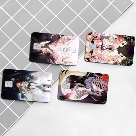 Cartoon Puella Magi Madoka Magica Diy Credit Debit Card Sticker Party Sticker Decoration Waterproof Chip Card Skin Sticker
