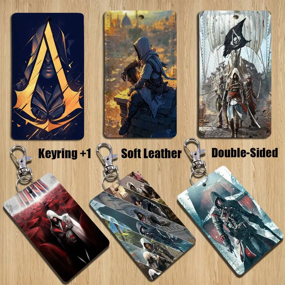 لعبة A-القتلة كول CreedS حامل سلسلة المفاتيح مناسبة لمترو الأنفاق البنك بطاقة حافلة بطاقة حافظة شارة محفظة حمل نمط محكم #1