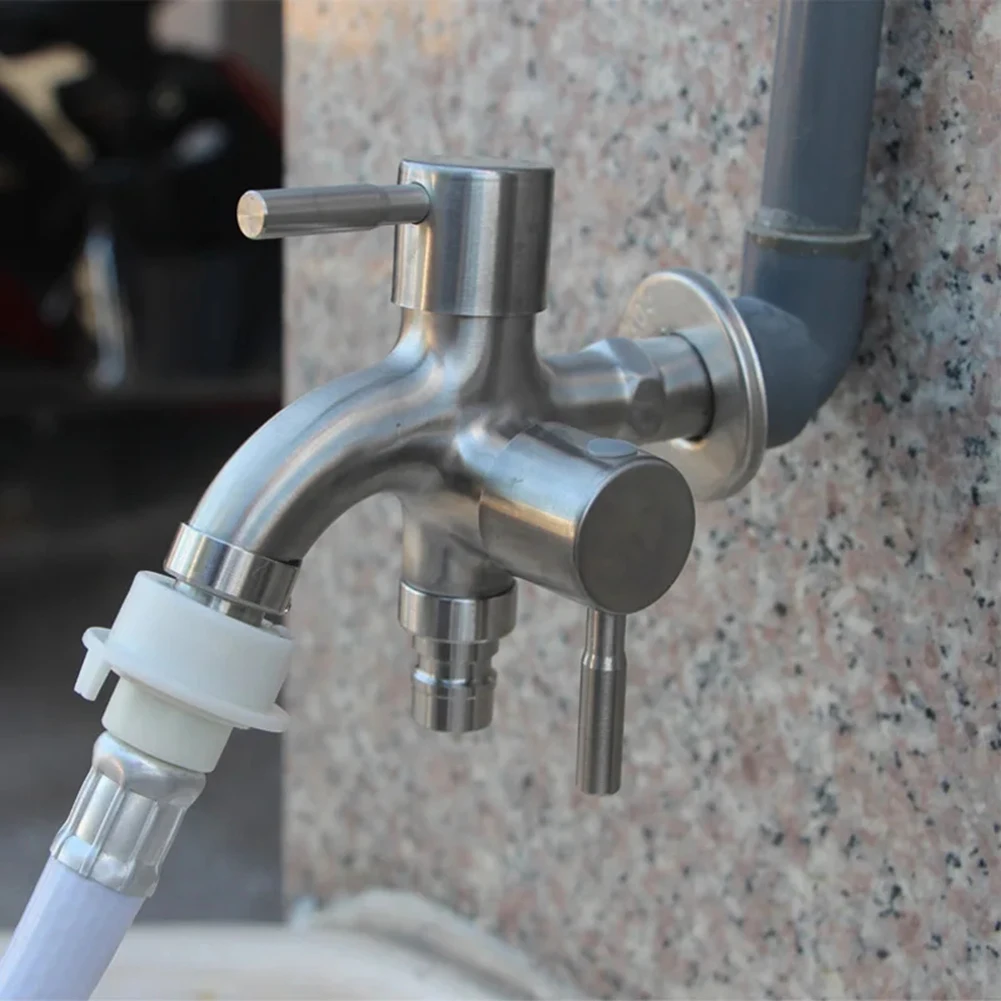 1 قطعة صنابير الغسالة المنزلية متعددة الوظائف غسالة صنبور 1 مدخل 2 منافذ صنبور المياه المزدوجة للحمام المطبخ