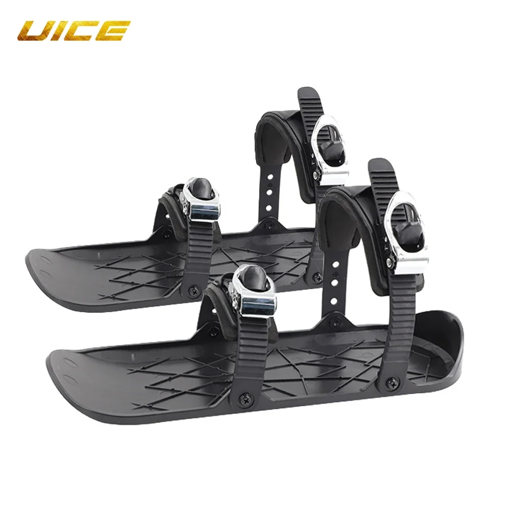 

Mini Short Ski Skates Skis Boots Skiboards Adjuatable Adults Short Shoe Snowblades Portable for Winter Outdoor Sports Snow Board