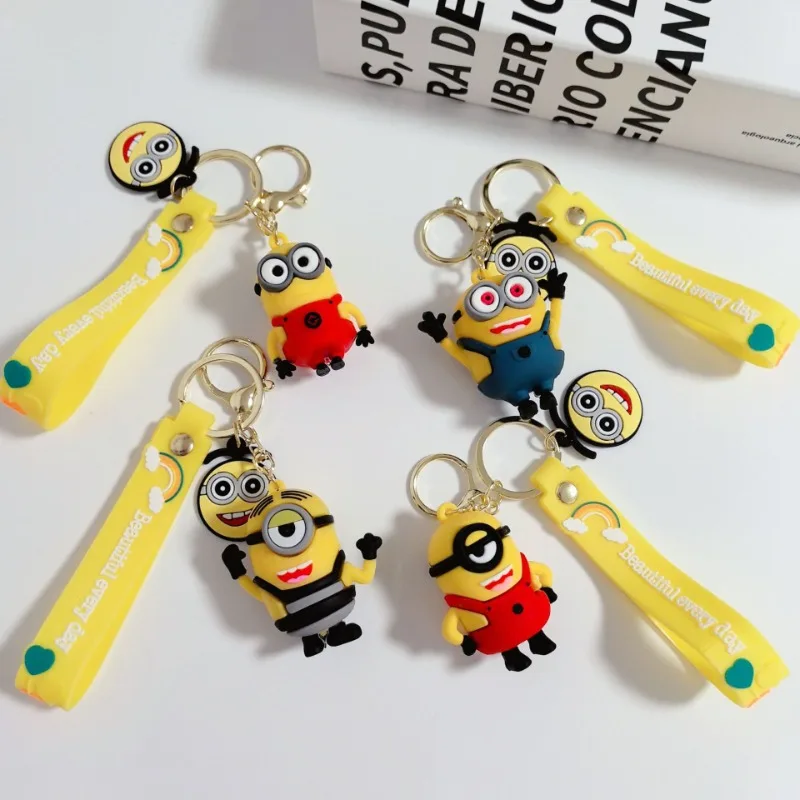 New Despicable Me Cartoon Minion Keychain Pendant Accessories Small Doll Couple Bag Pendant Car Keychain Children's BirthdayGift