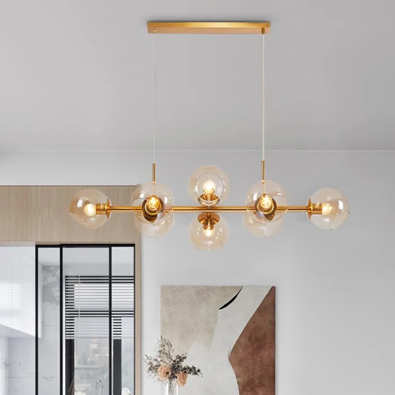 Nordic Home Decor ห้องรับประทานอาหารโคมไฟจี้ไฟในร่มโคมไฟเพดานแขวนโคมไฟระย้าโคมไฟสําหรับห้องนั่งเล่น