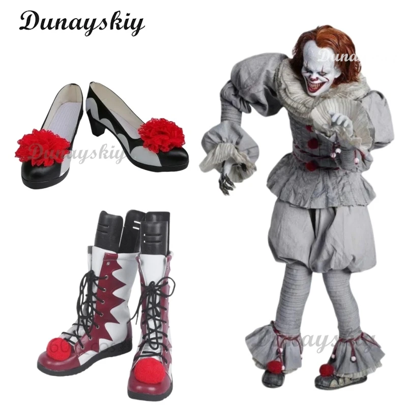 

Clown Shoes Halloween Stephen King's It Clown Pennywise Shoes Mens Women Cosplay Costumes Boots custom-made size in stock