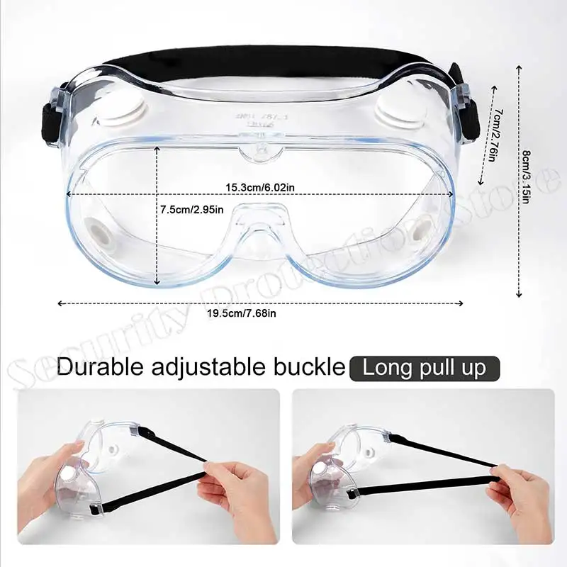 1621 Glasses Goggle Anti-Impact PC Chemical Splash ANSI Z87 Standard Safety Personal Protection UV Protective Factory