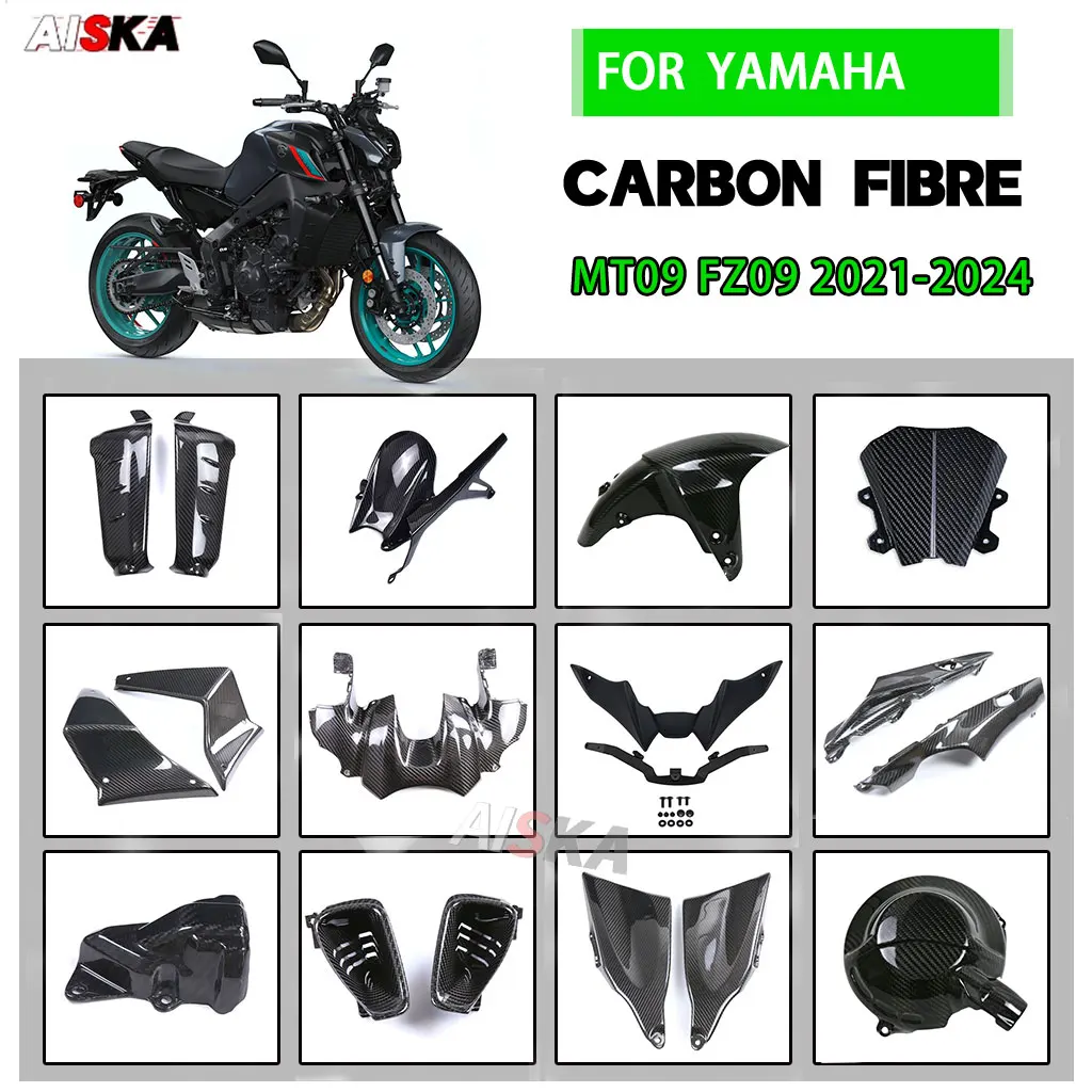 

For YAMAHA MT09 FZ09 2021 2022 2023 Motorcycle Accessories Carbon Fiber Retrofit Parts Front Fairing Fenders Cover Side Panels