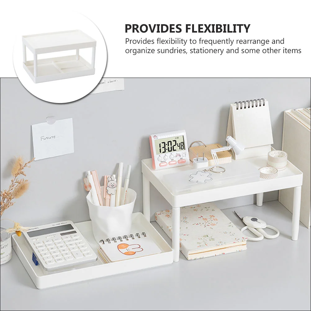 

Storage Rack Double Layer Shelf Desktop Drawer Stationery Organizer Stand Pp Makeup Holder