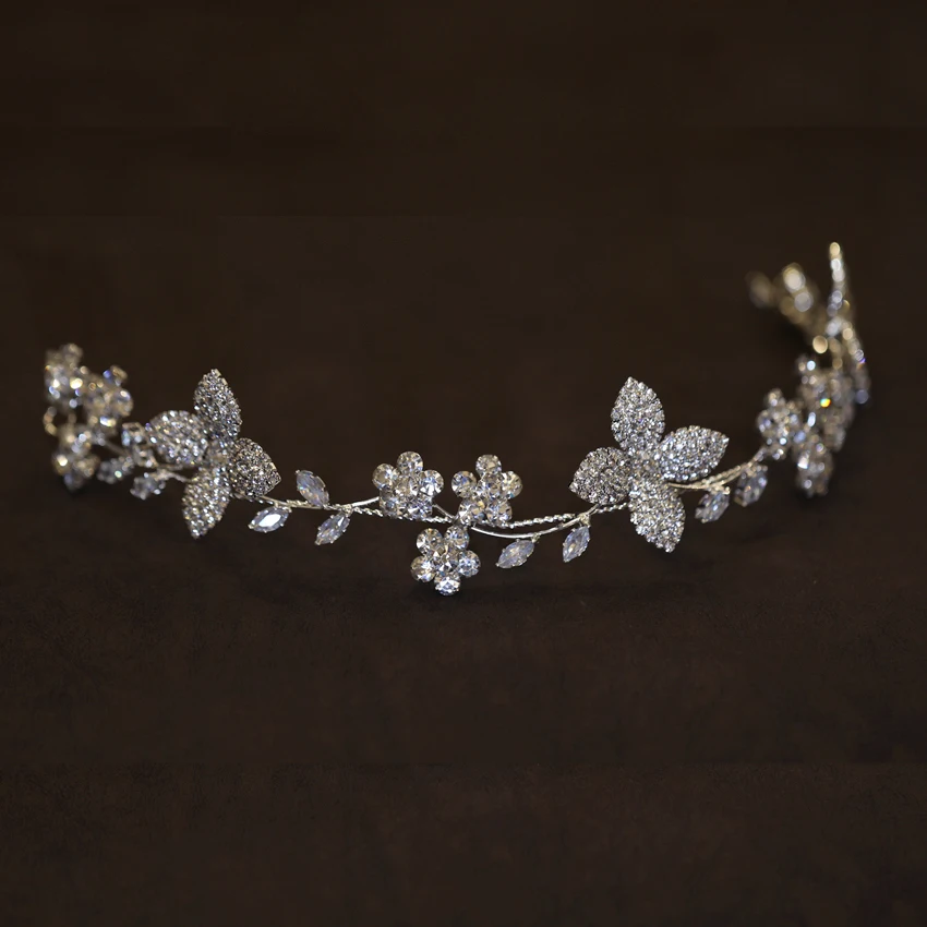 Diademas de cristal suave para niñas, diademas de novia de circón, accesorio para el cabello, recién llegado