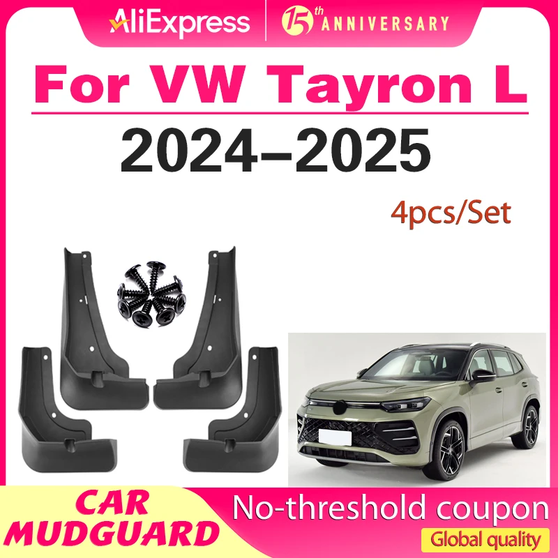

Car Mudflaps for Volkswagen VW Tayron L 2024 2025 Mud Flaps Splash Guards Cover Mudguards Front Rear Fender Accessories
