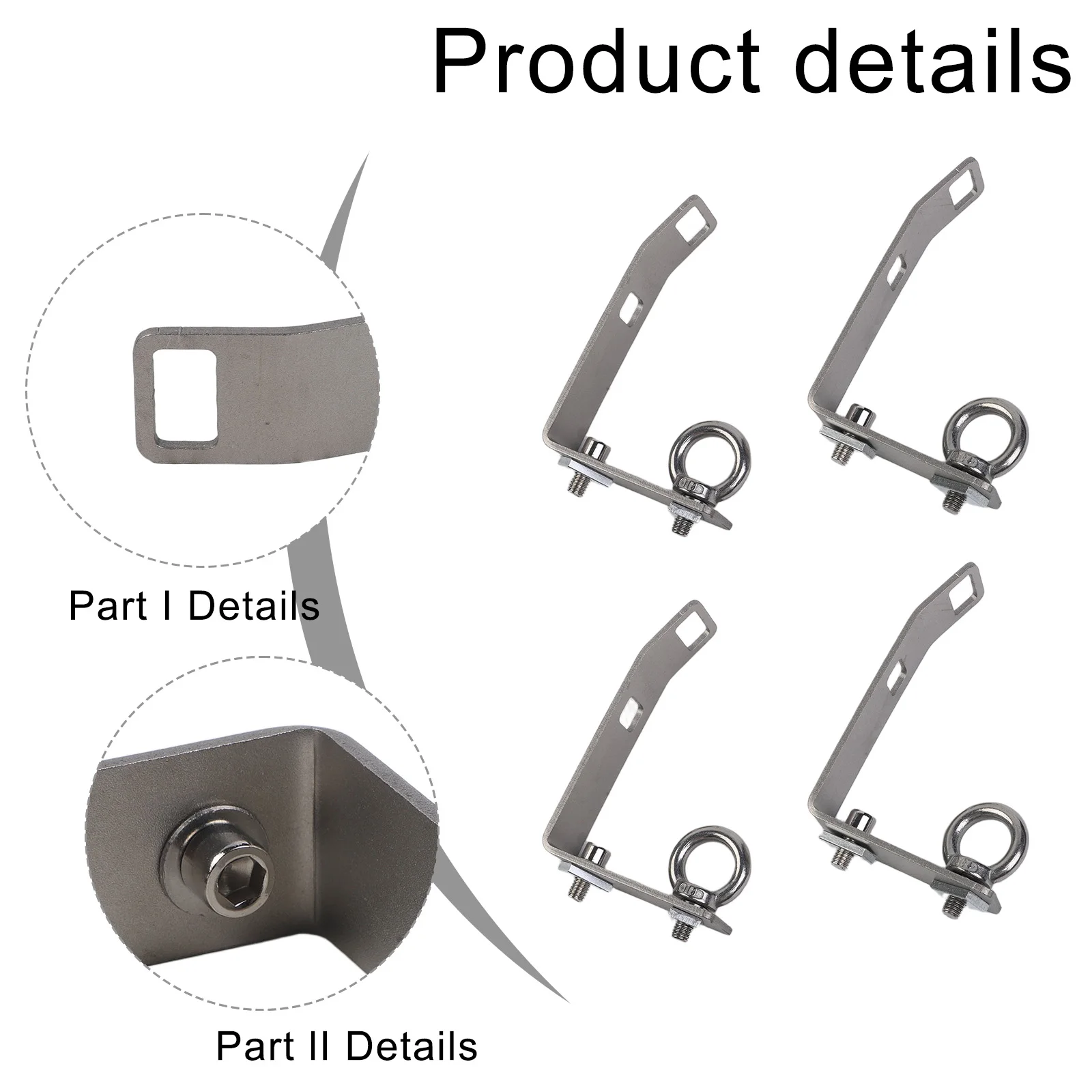 Silver 304 Stainless Steel Load Stops Replacement For T Slot Roof Rack Bar Truck Bike Carrier Fittings