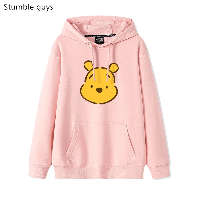 كارتون أنيمي لطيف بوه الدب هوديي المرأة ديزني فضفاض Ins نمط مقنعين سترة هوديس الملابس هوديس المرأة أنيمي هوديي #1