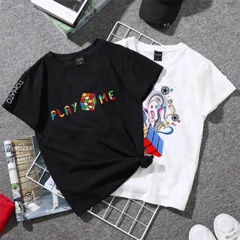 Entertainment Magic Cube Heat Transfer Iron On Patches For DIY Clothes T-shirt Thermal Transfer Stickers Decoration Printing
