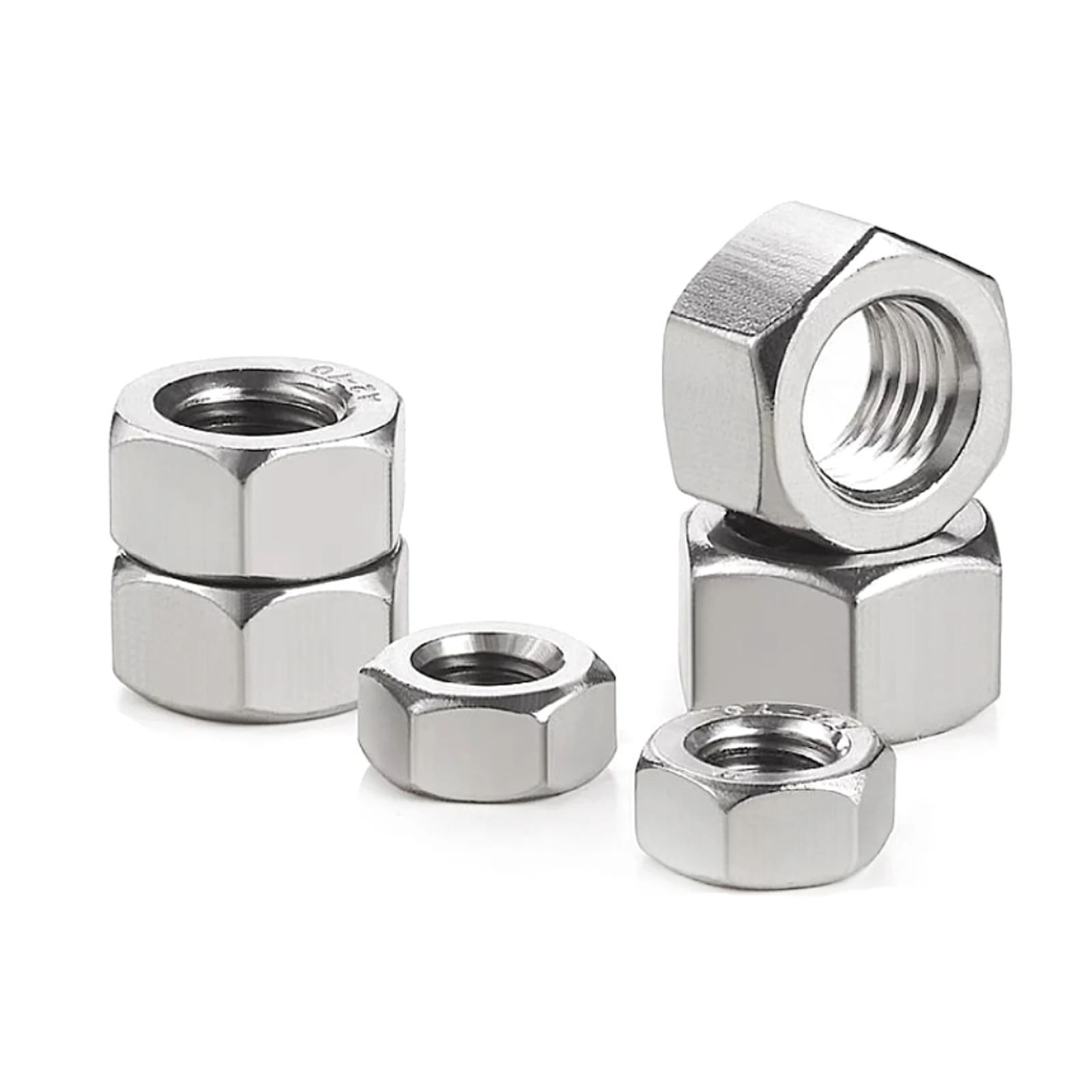 UNC 2#-56 3#-48 4#-40 5#-40 6#-32 8#-32 10#-24 12#-24 UNF 0#-80 10#-32 304 Stainless Steel US Coarse Fine Thread Hex Hexagon Nut