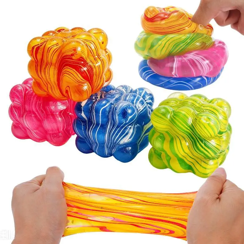 Marbled Swirl Sensory Squeeze Stress Ball Fidget Toy Anxiety Relief Gift Handheld Cube Decompression Toy