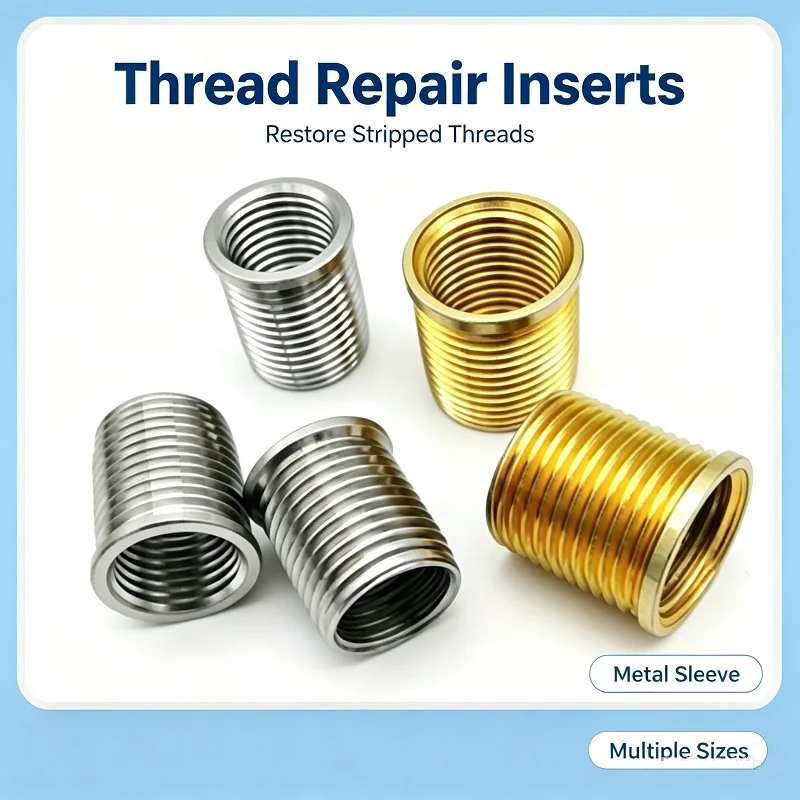 Car Motorcycle Engine Cylinder Head Spark Plug Thread Repair Insert, M8 M10 M12 M14x1.25, Damaged Thread Restorer