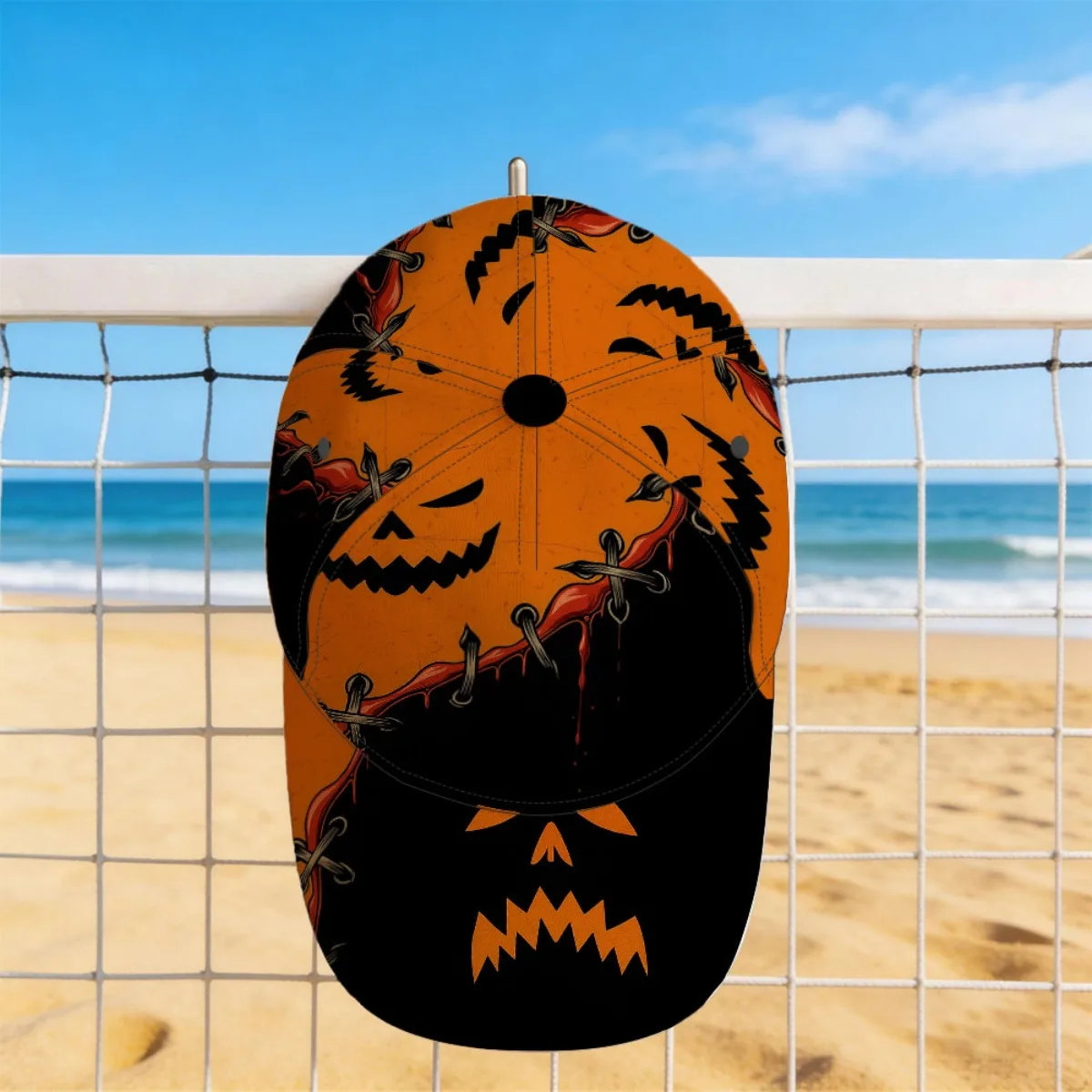 Customization Gorra De Béisbol De 1 Pieza Con Estampado Terror De Cara - Cierre Snapback Retro