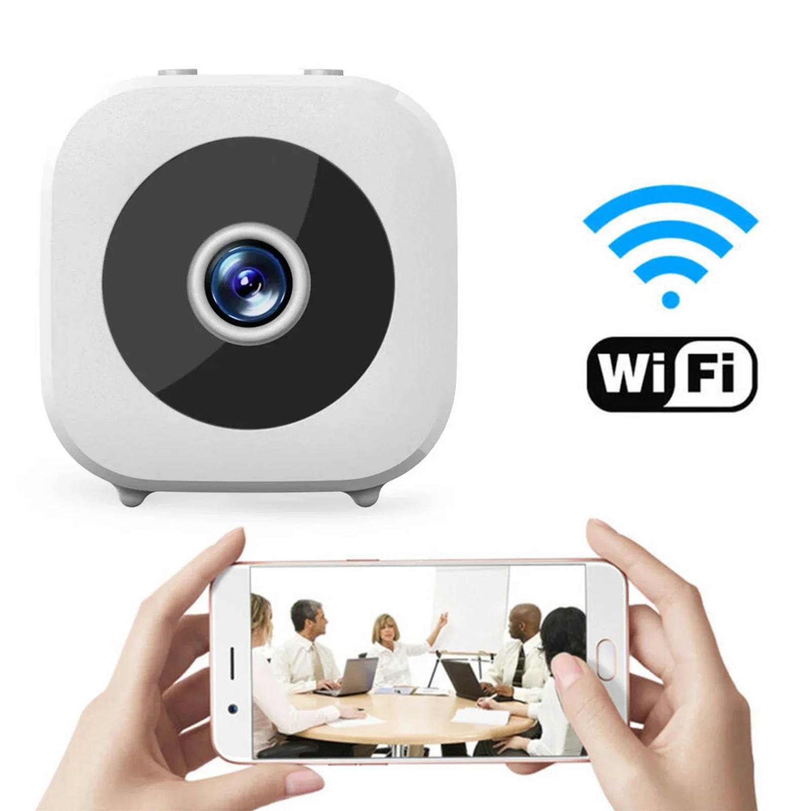 Smart Wireless Security Camera Rechargeable Househeld WiFi Surveillance Motion Detection Mini HD Camera for Home Office
