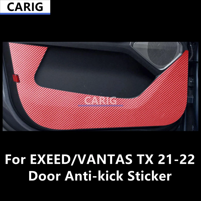 

For EXEED/VANTAS TX 21-22 Door Anti-kick Sticker Modified Carbon Fiber Pattern Interior Car Film Accessories Modification