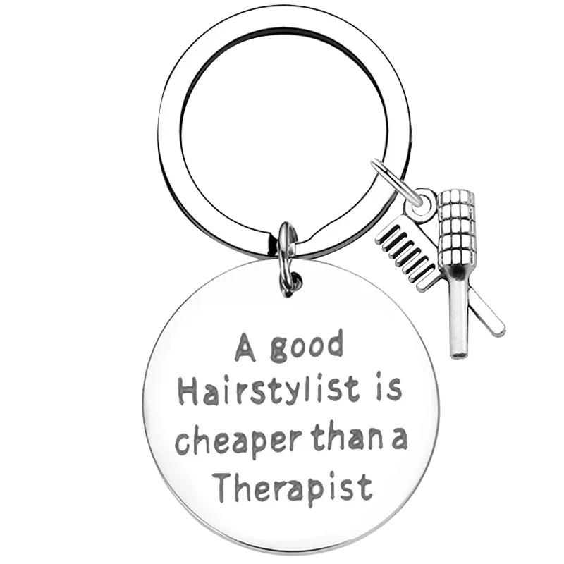 Hair Stylist Hairdresser Keychain Hairstylist Gift Hair stylist Key Rings Cosmetology, Beautician Gift