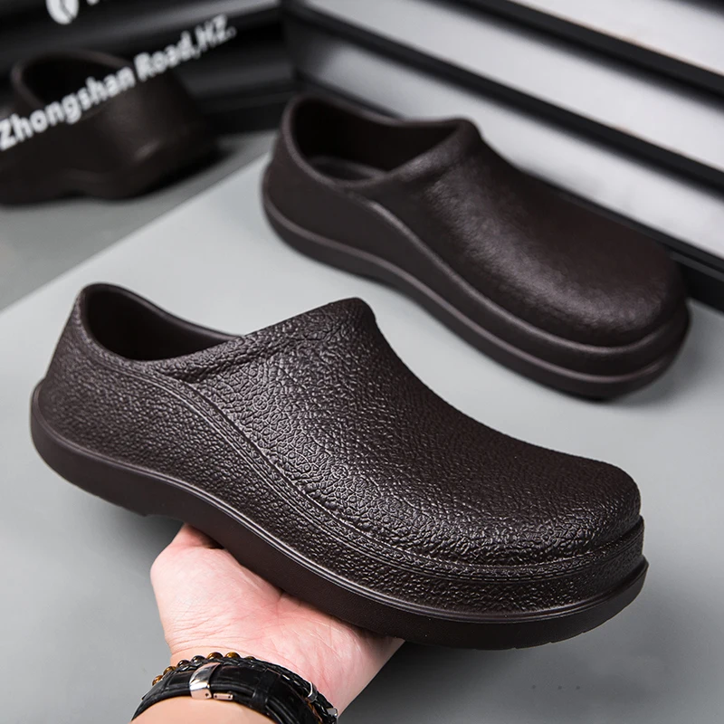 2024 Men Chef Shoes Women Non-slip Waterproof Oil-proof Kitchen Shoes Nurse Footwear Work Shoes for Master Restaurant Sandal