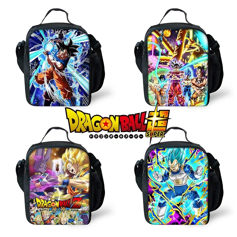 

Dragon Ball Super Son Goku Студенческие сумки для обеда с мультяшным принтом Изолированные сумки Bento Портативная термосумка Ice Pack Алюминиевая фольга