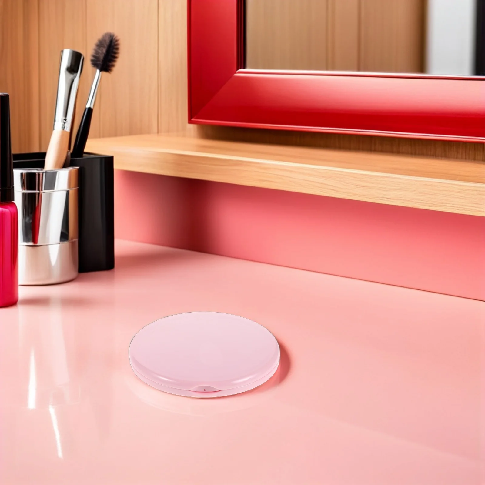 5 szt. Małe lusterka do makijażu podróżne, przenośne, składane, dwustronne, kompaktowe lusterka dla kobiet, do torebki, biura, okrągłe lusterka do makijażu.