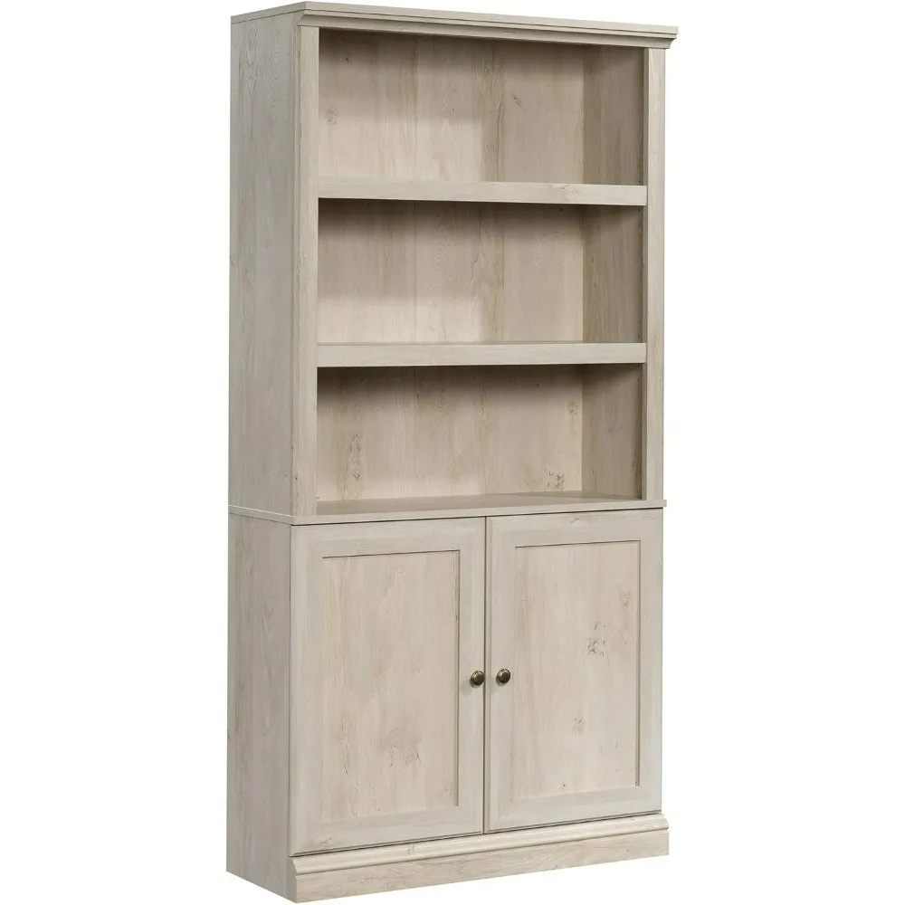 

Storage Bookcase/ Book Shelf With Doors, Chalked Chestnut finish