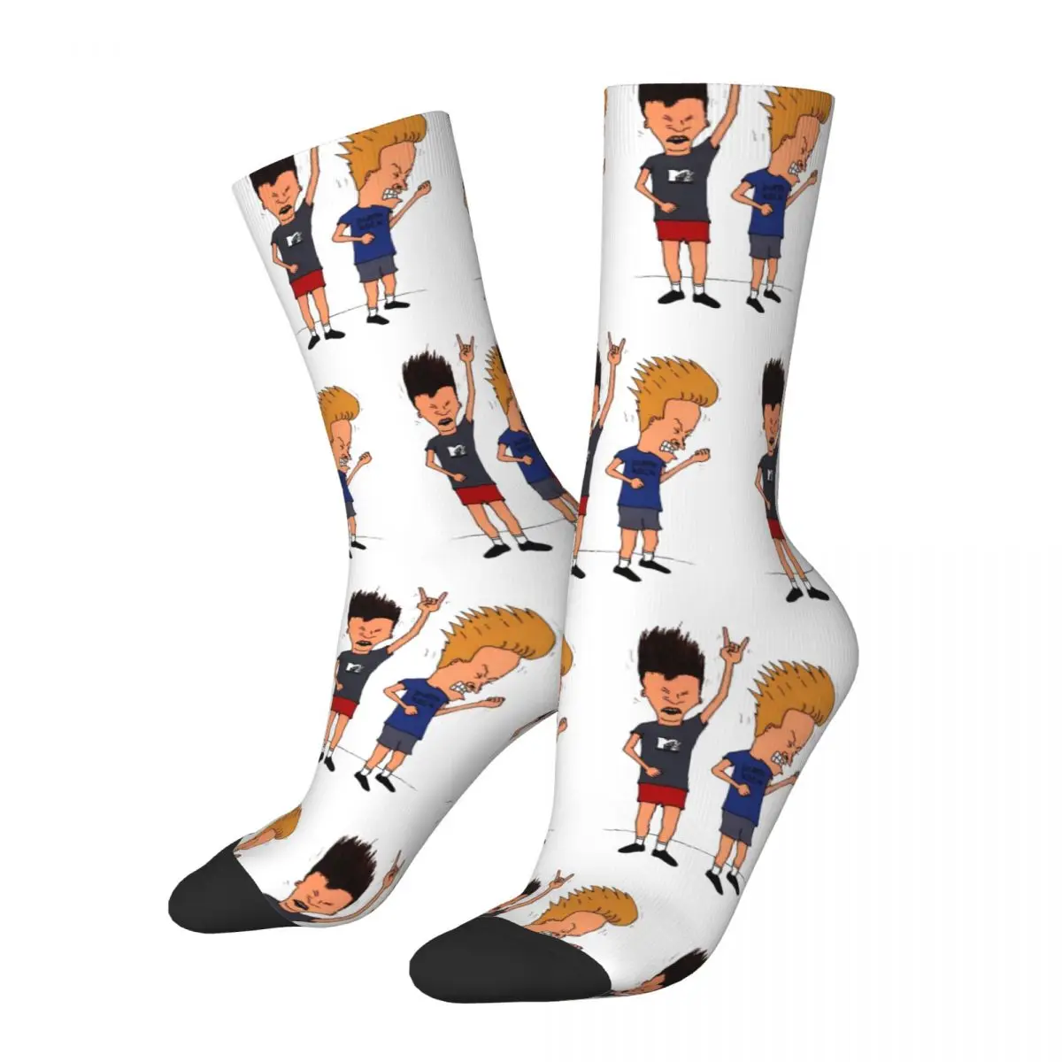 Unisex Men Socks Beavis Butthead Stockings Winter Elegant Warm Soft Socks Graphic Climbing Non Slip Socks