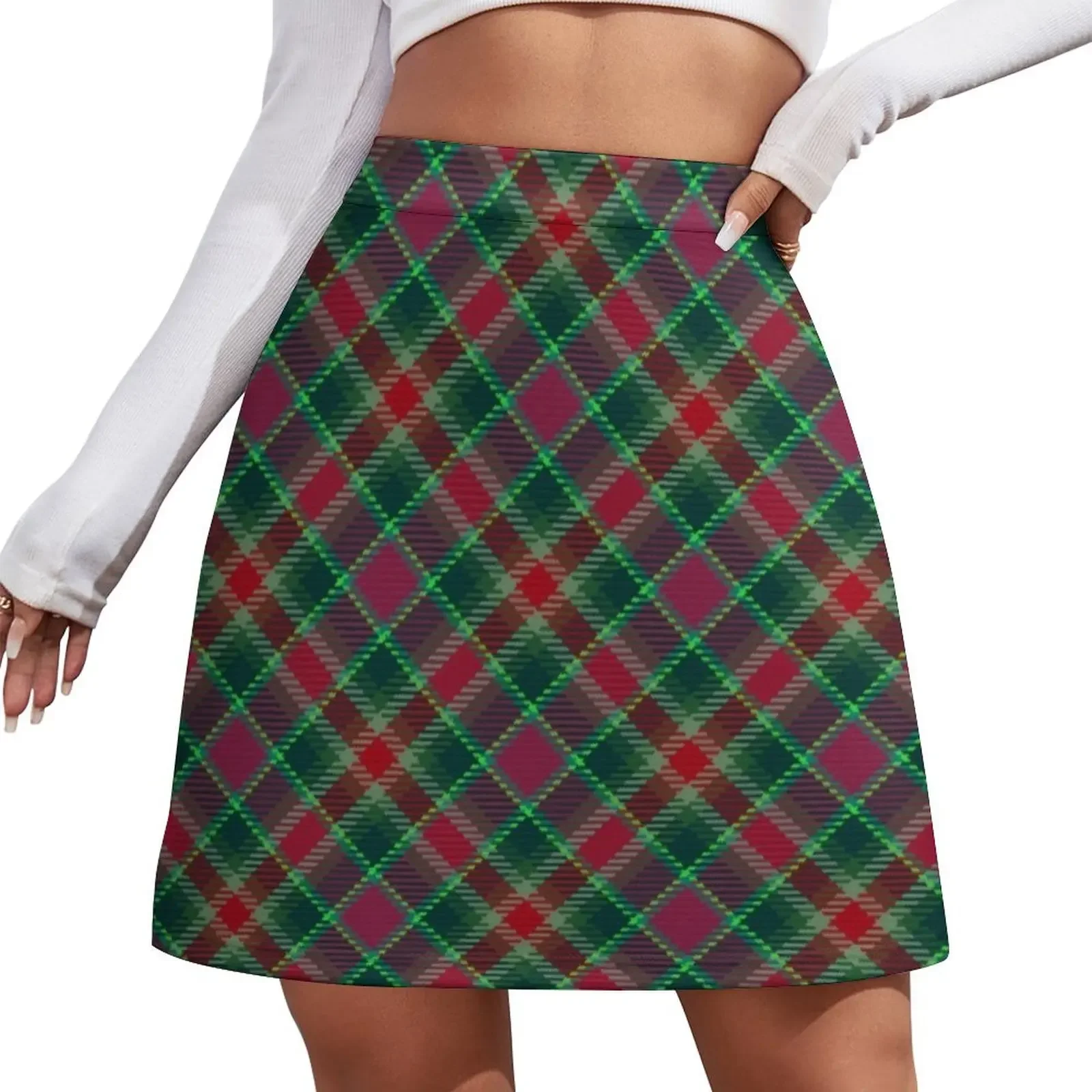 

Christmas Tartan Mini Skirt korean style night club women Skirt shorts skirts for womens Mini Skirt