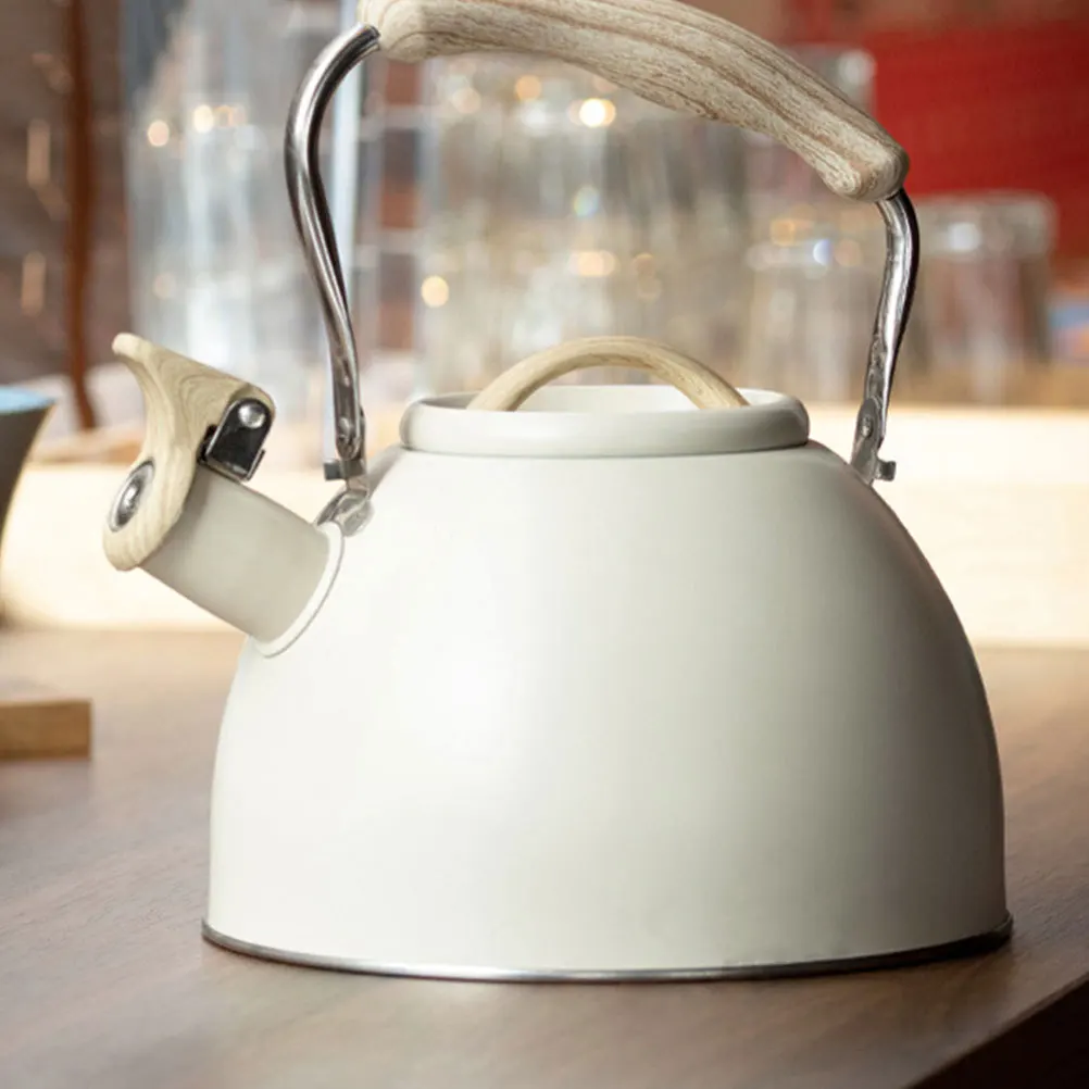 

Чайник из нержавеющей стали объемом 3 л со свистком и эргономичной ручкой для быстрого кипячения и безопасности в кухонном чайнике